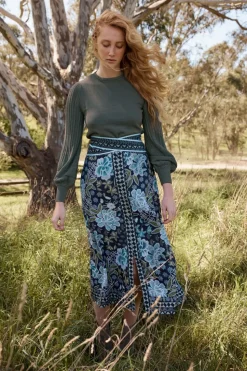 Once Was Harper Dobby Criss Cross Skirt | Dahlia Fields