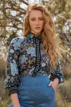 Once Was Knox Ruffle Cuffs Shirt | Dahlia Fields