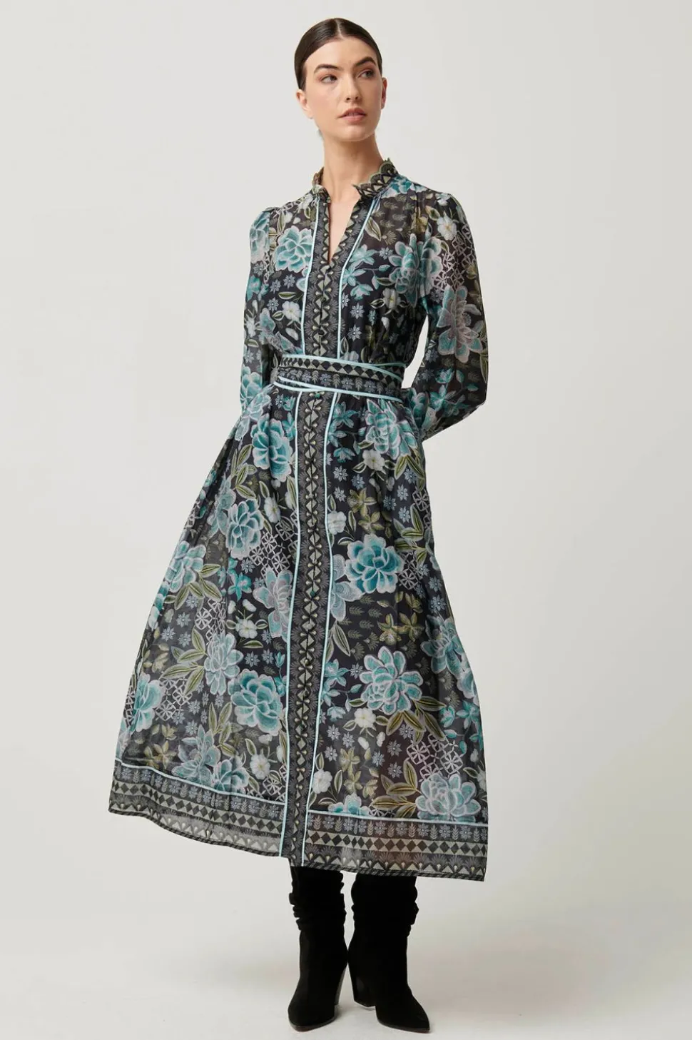 Once Was Sienna Cotton Silk Midi Dress | Dahlia Fields