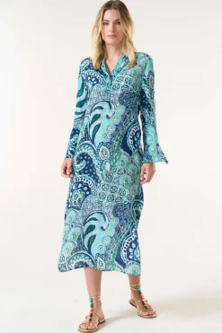 Oneseason Long Genie Dress | Brazil Blue
