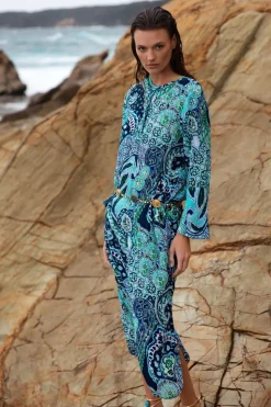 Oneseason Long Genie Dress | Brazil Blue
