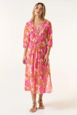 Oneseason Long Poppy Dress | Cape Coz | Pink