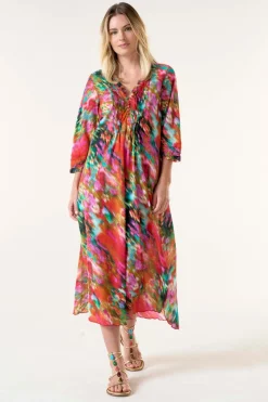 Oneseason Long Poppy Dress | Ithaca Pink