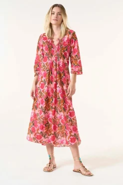 Oneseason Long Poppy Dress | Paloma | Rose