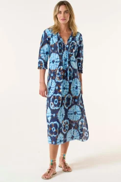 Oneseason Long Poppy Dress | Camogli Navy