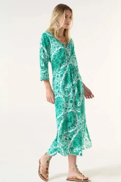 Oneseason Long Poppy Dress | St Tropez | Emerald