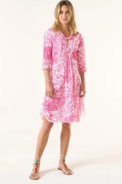 Oneseason Middy Poppy Dress | Hydra Pink