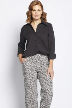 Philosophy Class Stretch Cotton Shirt | Black