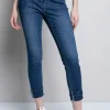 Picadilly Embellished Cuff Ankle Jean | Denim