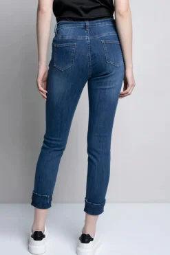 Picadilly Embellished Cuff Ankle Jean | Denim