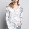 Picadilly Floral Print V-Neck Top | Pink Multi