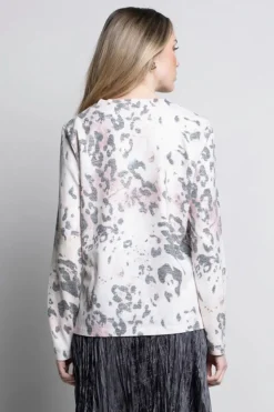 Picadilly V-Neck Printed Top | Pink Multi