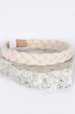 Plait Plush Headband | Nude