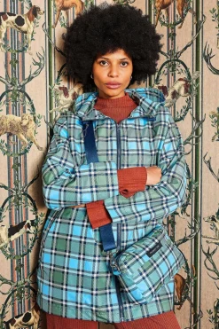 Project Ten Raincoat In Crossbody Bag | Tartan