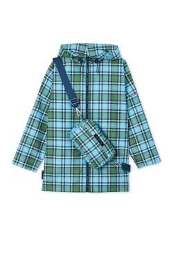 Project Ten Raincoat In Crossbody Bag | Tartan