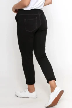 Riley Denim Jogger | Black