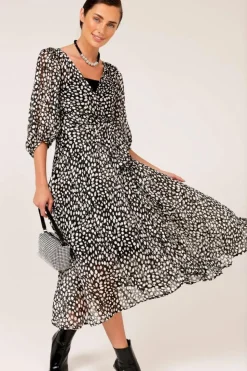 Sacha Drake Cloudland Wrap Dress | Black White Spot