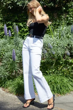 Saint Rose Jayne Wide Leg Jean | White