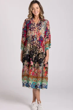 Silvermaple Boutique Erin V-Neck Dress | Maroon Mirage