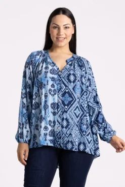 Silvermaple Collection | Amalfi Mosaic Shirt | Blue