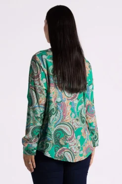 Silvermaple Collection | Ginevra Paisley Shirt | Green