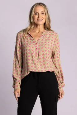 Silvermaple Collection | Lara Shirt | Geometric Pink