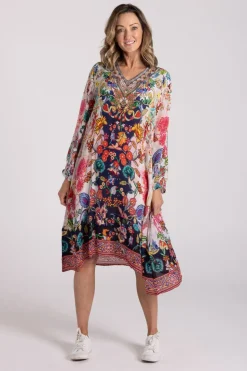 Silvermaple Collection Amber Crystals Dress | Floral Harmony