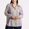 Silvermaple Collection Aztec Stripe Shirt | Marine