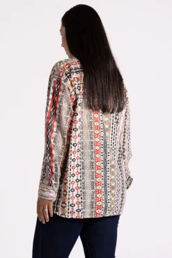 Silvermaple Collection Aztec Stripe Shirt | Mahogany