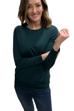 Silvermaple Collection Belle Long Sleeve Merino | Bottle Green