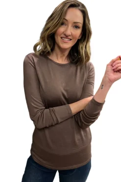 Silvermaple Collection Belle Long Sleeve Merino | Mocha