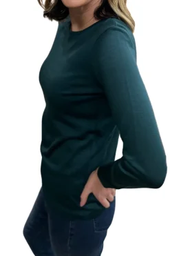 Silvermaple Collection Belle Long Sleeve Merino | Bottle Green