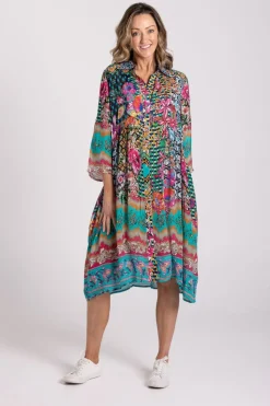Silvermaple Collection Celeste Button Through Dress | Jade Fusion