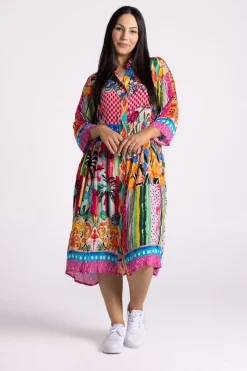 Silvermaple Collection Celeste Button Through Dress | Pink Oasis