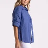 Silvermaple Collection Charlotte Linen Shirt | Indigo