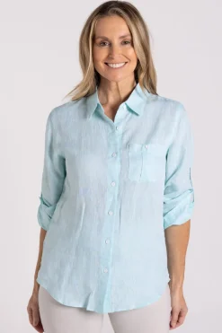 Silvermaple Collection Charlotte Linen Shirt | Mint