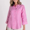 Silvermaple Collection Charlotte Linen Shirt | Pink