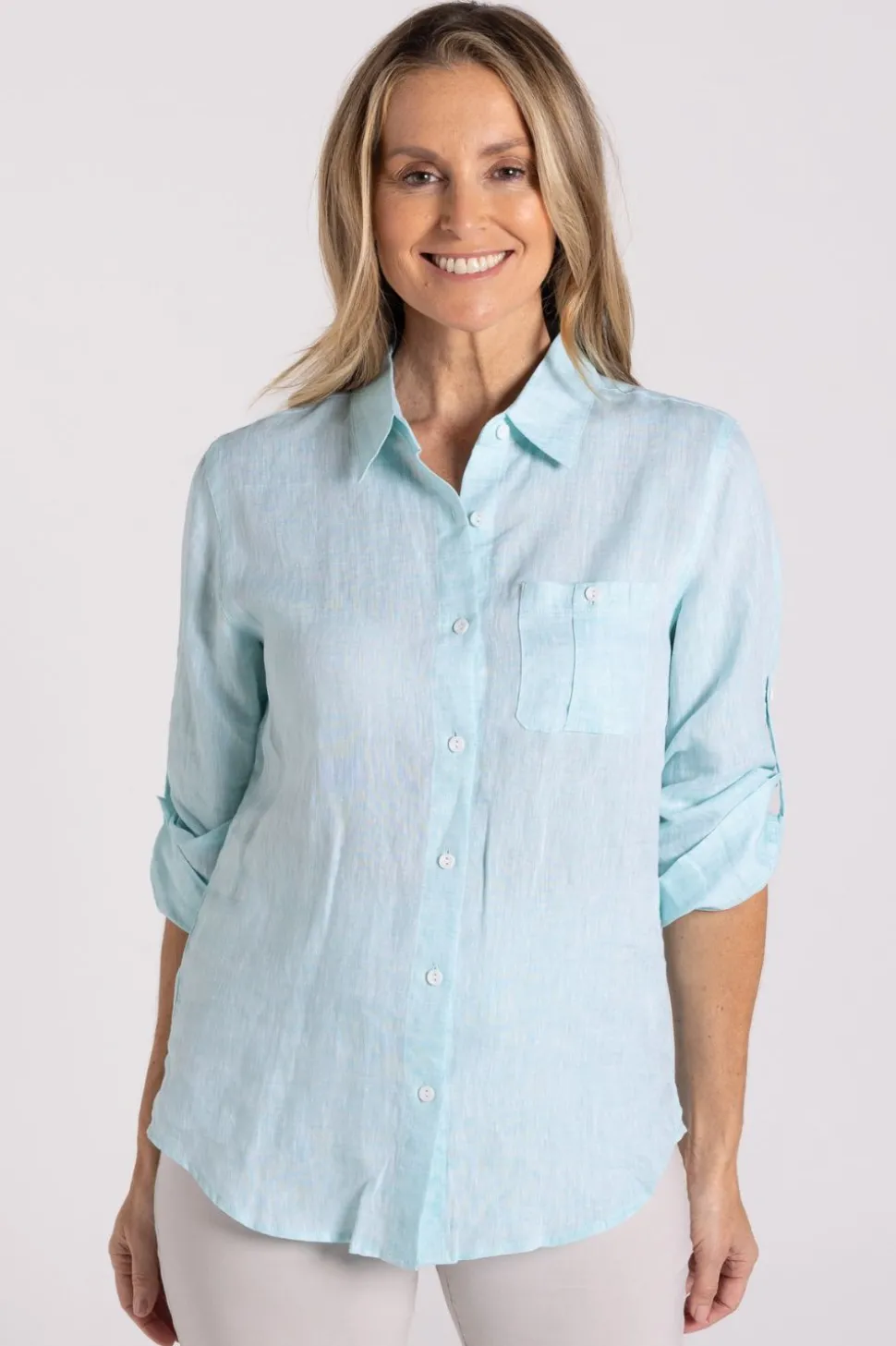 Silvermaple Collection Charlotte Linen Shirt | Mint
