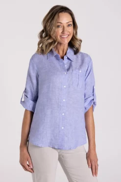 Silvermaple Collection Charlotte Linen Shirt | Blue