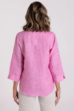 Silvermaple Collection Charlotte Linen Shirt | Pink