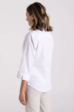 Silvermaple Collection Charlotte Linen Shirt | White