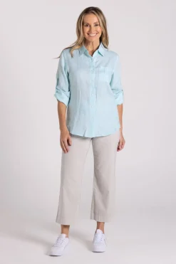 Silvermaple Collection Charlotte Linen Shirt | Mint