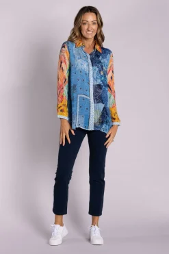Silvermaple Collection Claire Shirt | Denim Bouquet