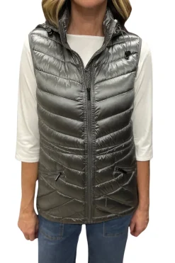 Silvermaple Collection Down Filled Puffer Vest | Platinum