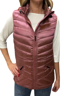 Silvermaple Collection Down Filled Puffer Vest | Rose