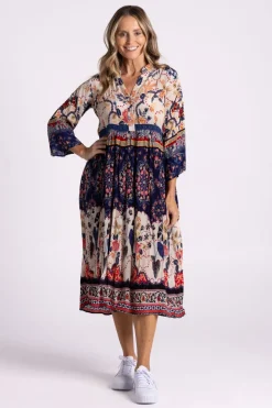 Silvermaple Collection Erin V-Neck Dress | Floral Horizon
