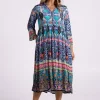 Silvermaple Collection Erin V-Neck Dress | Paisley Tide