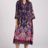 Silvermaple Collection Erin V-Neck Dress | Navy Blossom