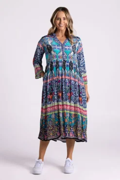 Silvermaple Collection Erin V-Neck Dress | Paisley Tide