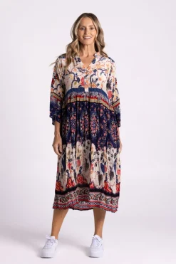 Silvermaple Collection Erin V-Neck Dress | Floral Horizon
